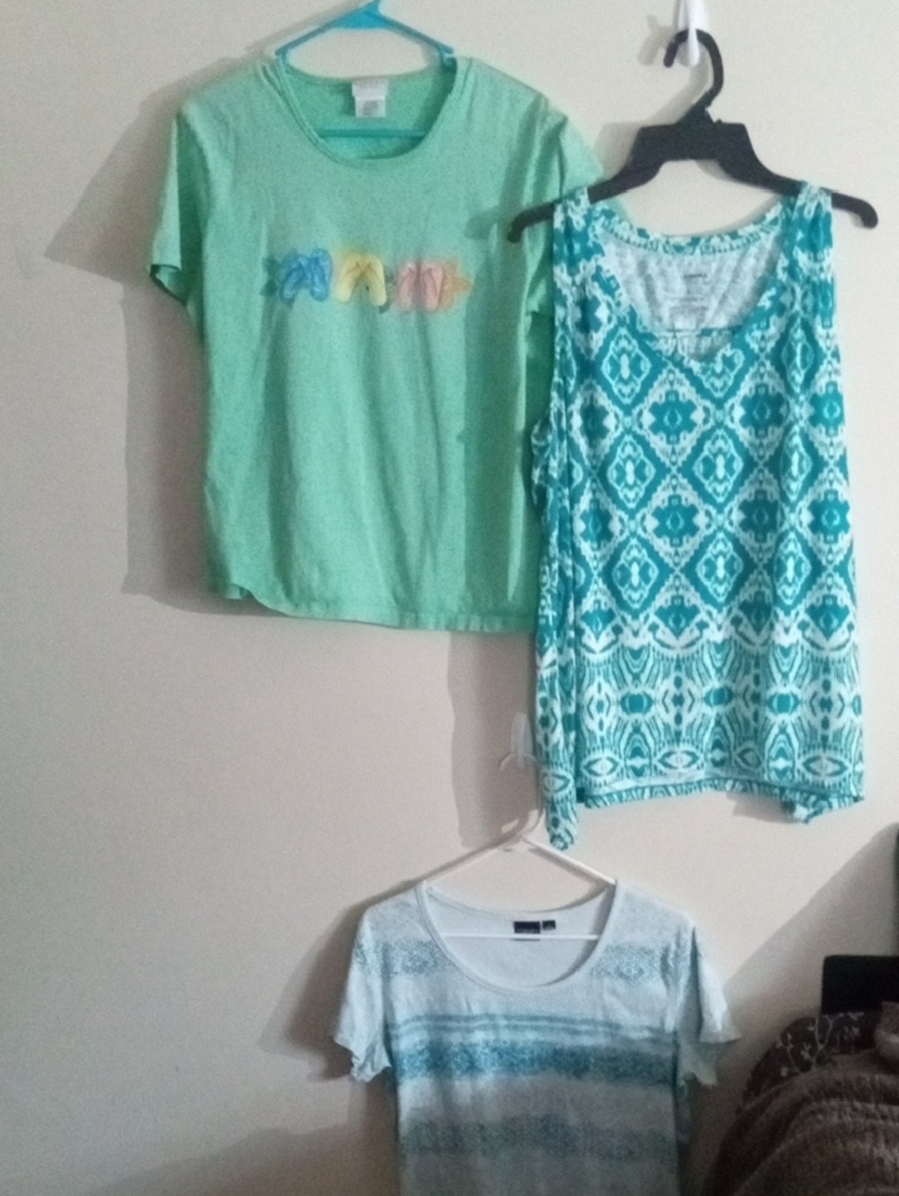 Sonoma Trio of Spring & Summer Tops All Three Size Large Cotton and Cotton Blend